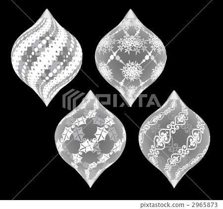 聖誕節玻璃裝飾品紡錘形連接 插圖素材 圖庫