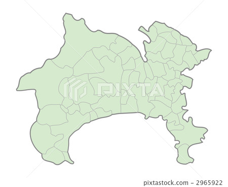 Kanagawa Prefecture Map (colored) Kanagawa Prefecture Map (colored) 2965922
