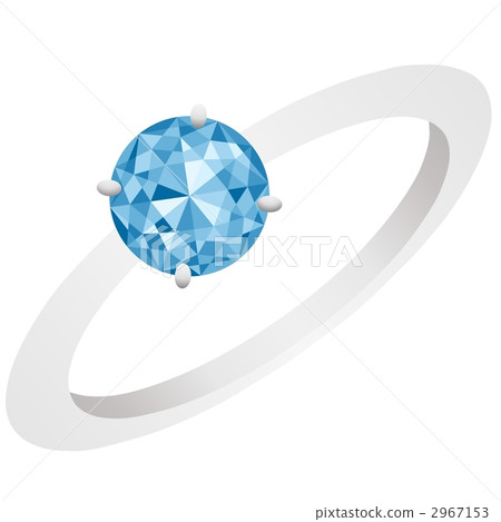 海藍寶石圓形戒指 2967153