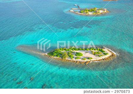 小島 美麗的大海 馬爾代夫 2970873