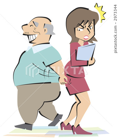 性騷擾-插圖素材 2973344 - PIXTA圖庫