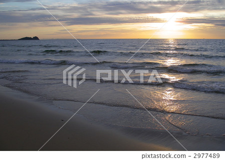 sunset, blue water, marine 2977489