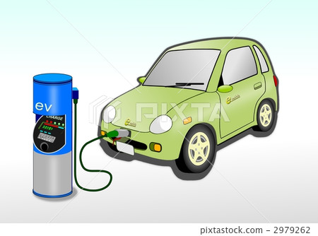 ev電動汽車和充電站 2979262