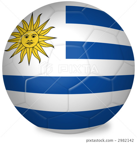 Soccer ball _ national flag _ Uruguay 2982142
