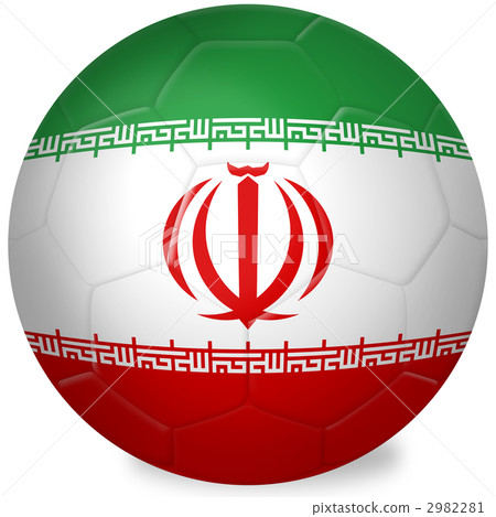 Stock Illustration: soccer ball, iranian, iran