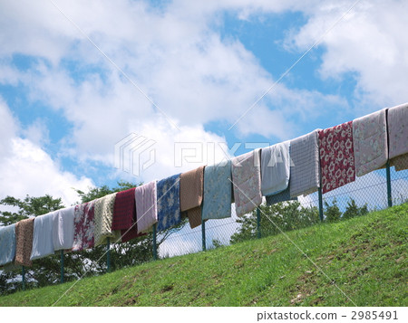 Futon drying at the campground 2985491