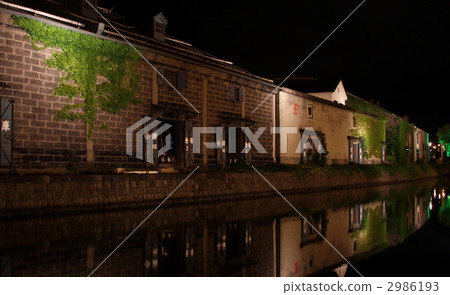 Night view of Otaru Canal 2986193