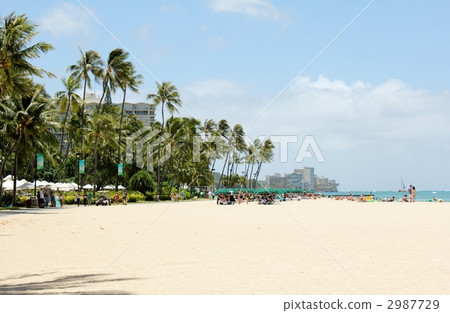 The sandy beach of Waikiki 2987729