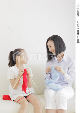 針織 父母和小孩 親子 3003182