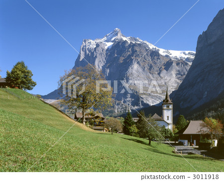 Wetterhorn和Grindelwald的街道 3011918