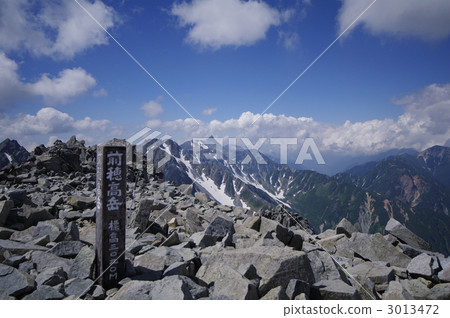 图库照片 穗高岳 顶部 山峰