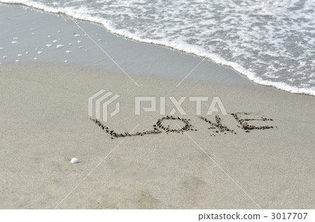 love, water's edge, sandy beach 3017707