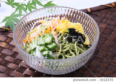 Tea soba Japanese noodle Tea soba Japanese noodle 3018335