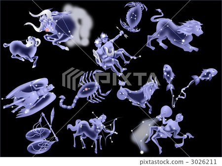 黃道十二星座（黑色） 3026211