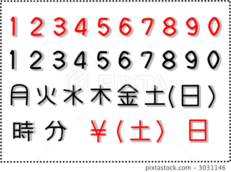 Numbers. The day of the week 3031146