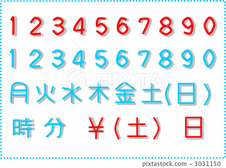 Numbers. The day of the week 3031150