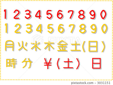 Numbers. The day of the week 3031151