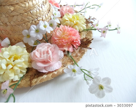straw hat, decoration, decorative 3033097