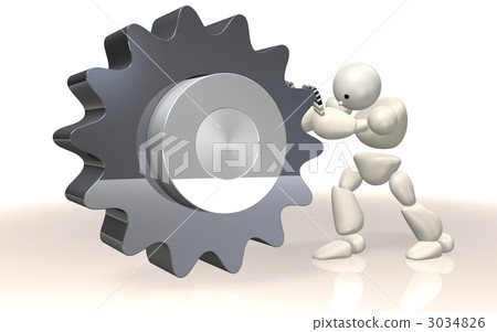 顯示堅苦工作的CG例證 3034826