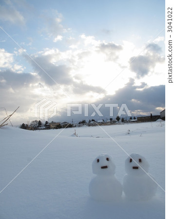 雪人 白雪皚皚 雪景 3041022