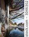 icicle, clear stream, water surface 3046302