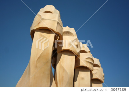 (Spain) Casa Mila of Barcelona (Spain) Casa Mila of Barcelona 3047189