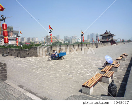 a castle wall, castle gate, scene 3048627