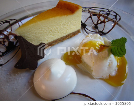 Cheesecake whipped cream sponge cake baked cheesecake 3055805
