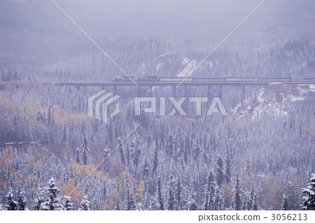 Alaska railway going iron bridge 3056213