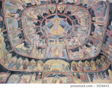 The fresco of the old church of "Sinaia Monastery" (Romania) The fresco of the old church of "Sinaia Monastery" (Romania) 3056641