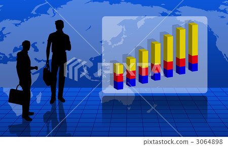 world map, worldmap, bar graph 3064898
