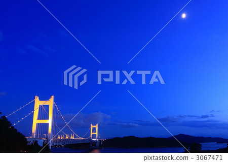 瀨戶大橋橋燈亮起 瀨戶大橋橋燈亮起 3067471