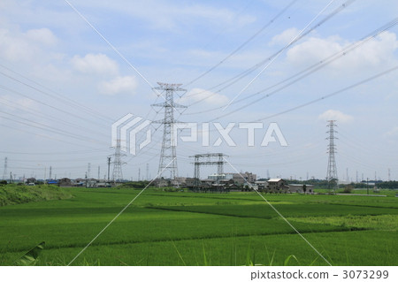 高壓塔和鄉村景觀 高壓塔和鄉村景觀 3073299