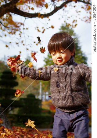 Fallen leaves and children 3084004