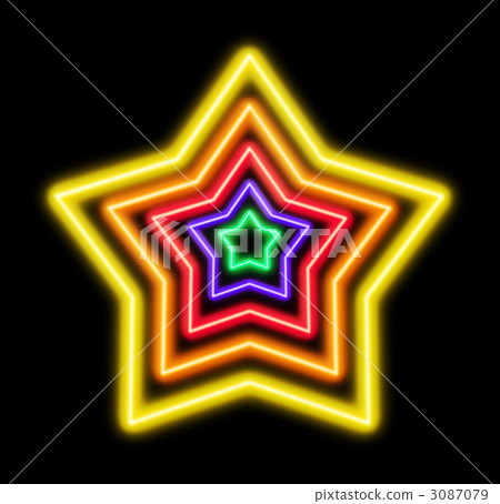 The neon sign of the star The neon sign of the star 3087079