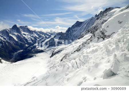 glacier, snowy mountain, snowâ€covered mountain 3090089
