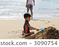 sea bathing, play, kindergartener 3090754