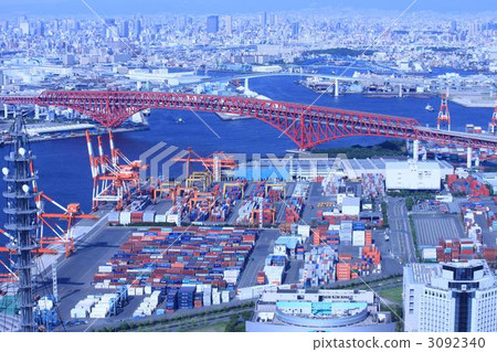 Harbor Bridge in Bentencho City, Osaka City 3092340