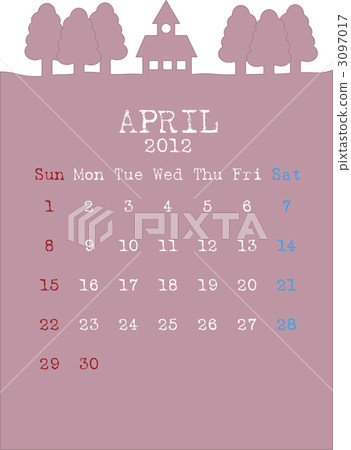 Calendar 12 April Stock Illustration
