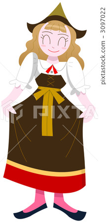 Hello in national costume 3097022