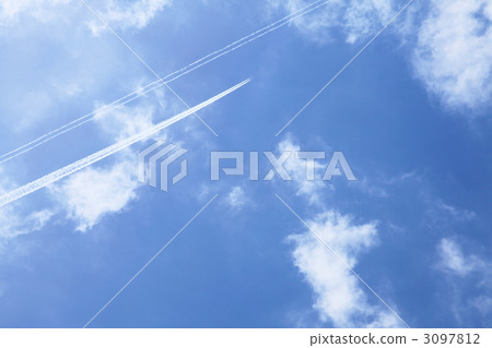 Aerial cloud floating in the blue sky 3097812