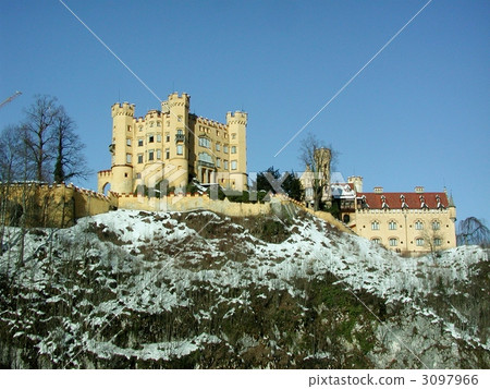 德國·冬天新天鵝堡和Hohenschwangau城堡 3097966