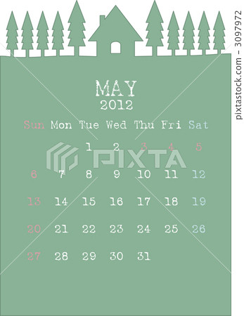 calendar, 2012, may - Stock Illustration [3097972] - PIXTA