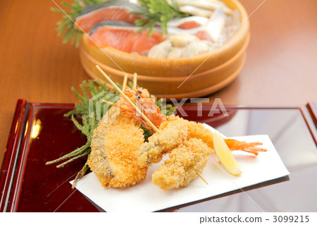 Deep-fried shrimp salmon oysters 3099215
