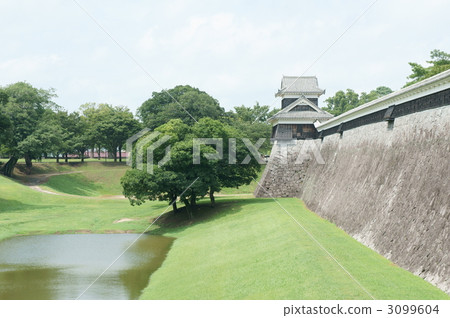 kumamoto castle, stone wall, canal 3099604