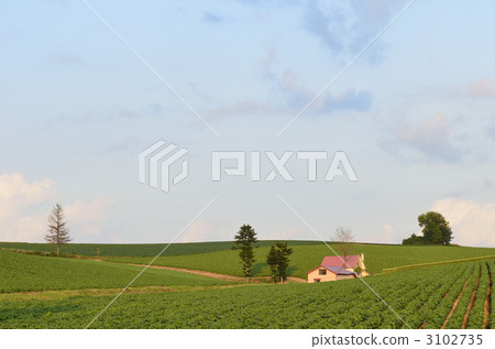 童話山和紅屋頂房子 3102735