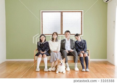 四個人 4人 家庭照片 3103388