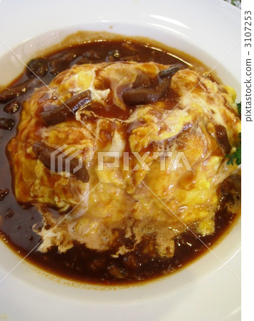 egg dishes, food prepared with eggs, omelet rice 3107253