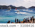 send-off ship, chichi-jima, sea surface 3108416