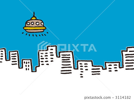 unidentified flying object, ufo, line drawing 3114182